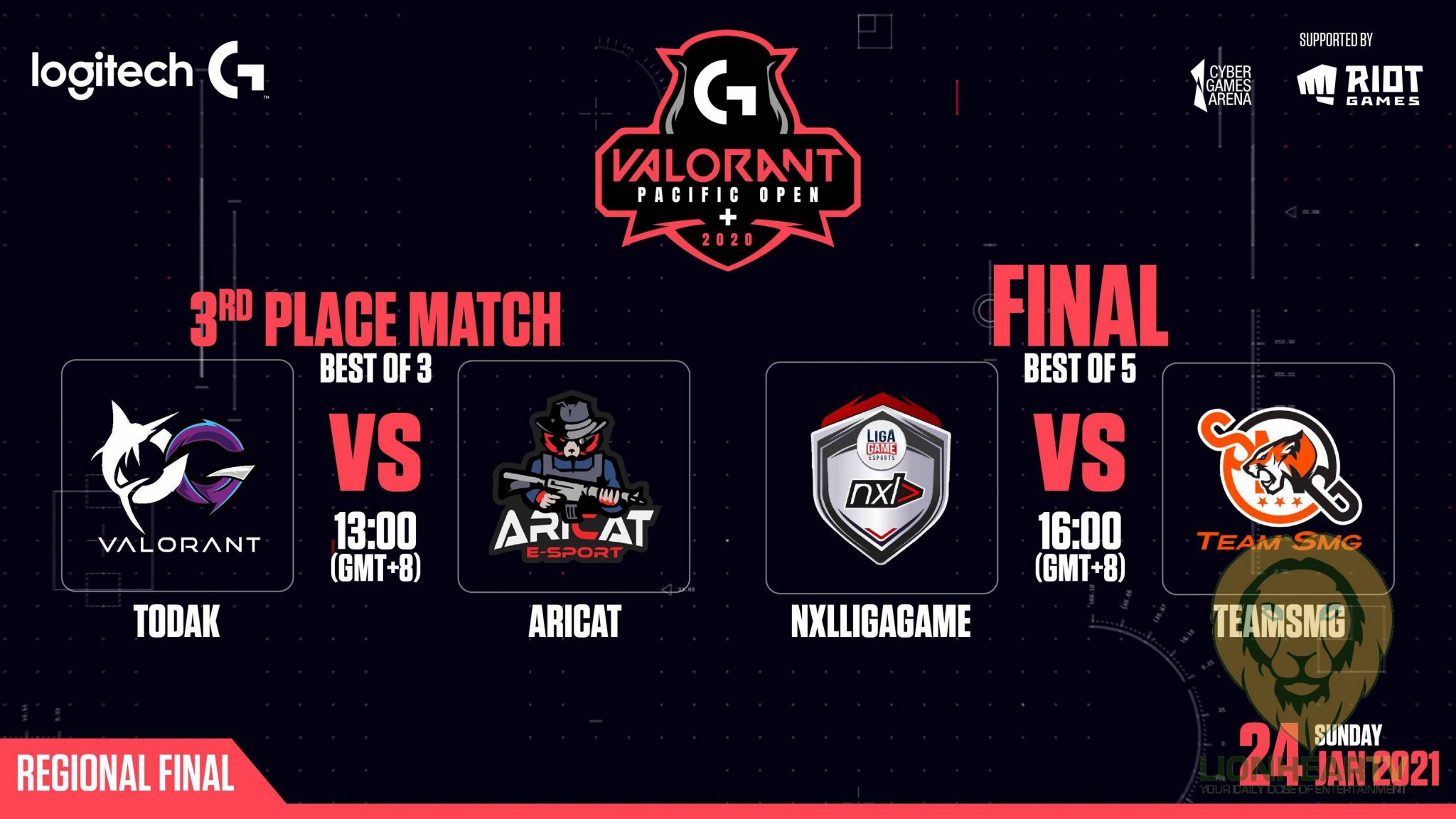 Powered by Logitech G Logitech G VALORANT Pacific Open+ Grand Finals