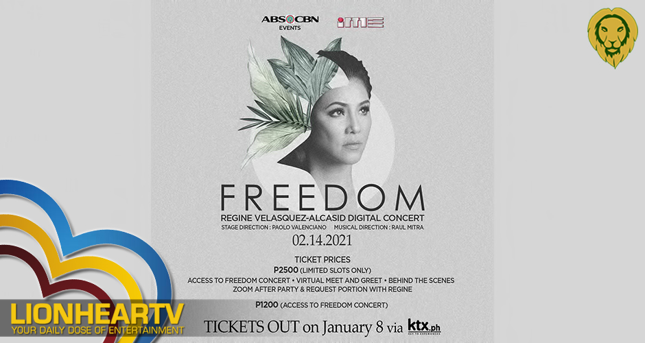 Tickets for Regine Velasquez’s ‘Freedom’ Digital Concert now up for grabs