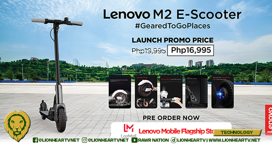 Be geared to go places with Lenovo’s new M2 Electric Scooter