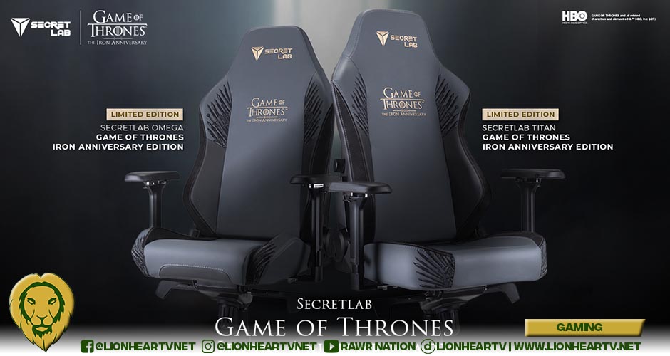 Secretlab and Warner Bros. Consumer Products celebrate 10 years of Game of Thrones with the Secretlab ‘Iron Anniversary’ Edition chair