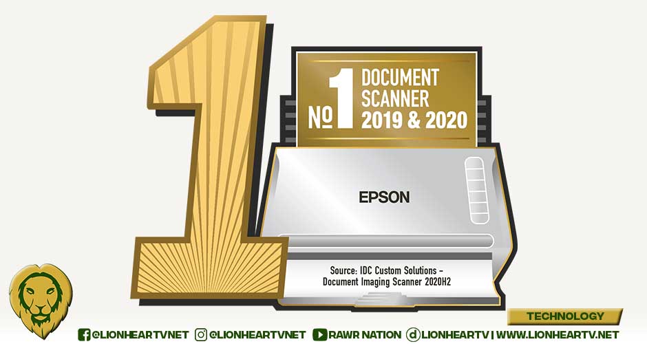 Epson is the No. 1* Document Scanner Company in the Philippines in 2019 and 2020