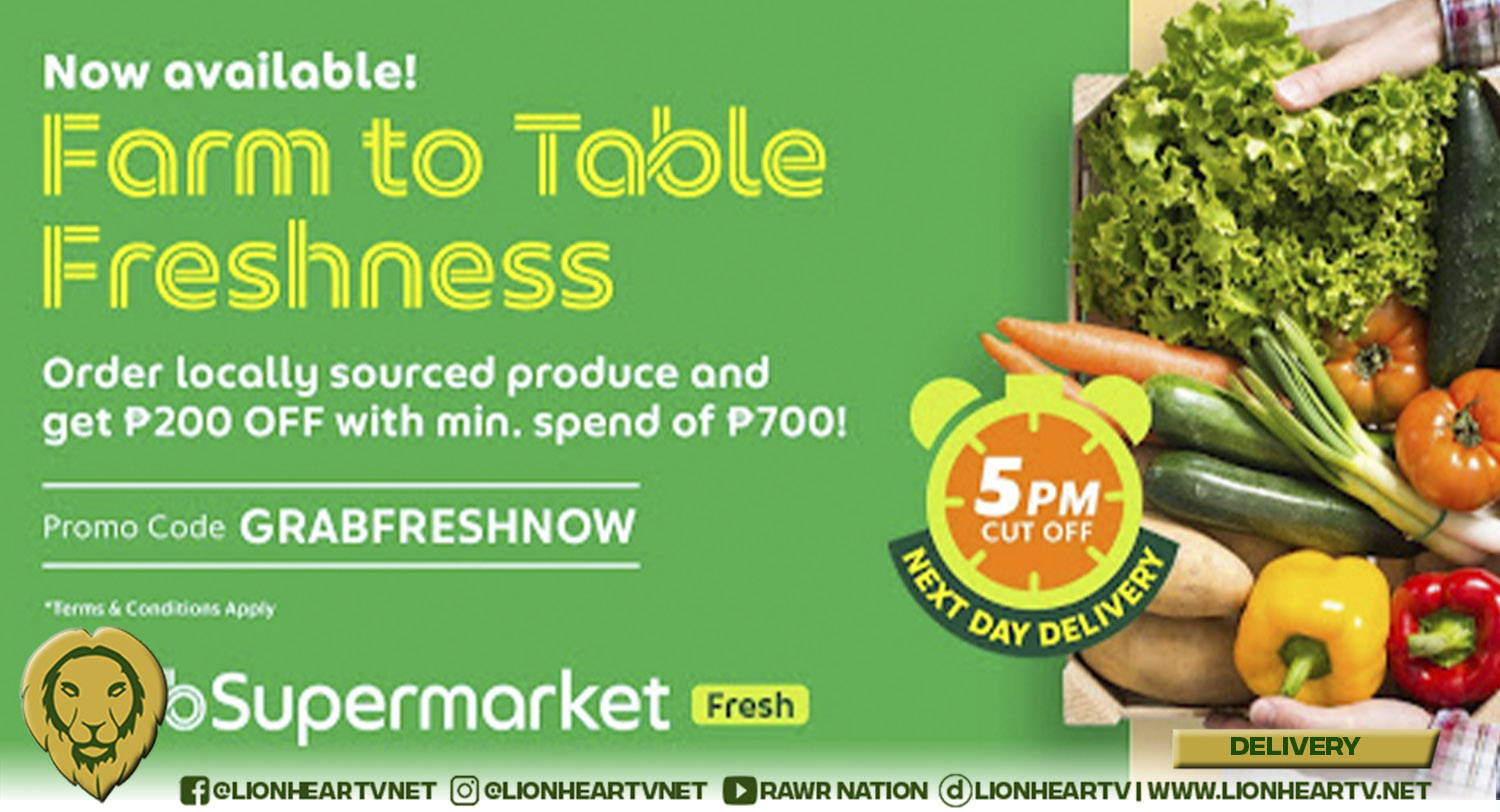 Guaranteed farm-to-table freshness delivered to you the very next day with the new GrabSupermarket Fresh