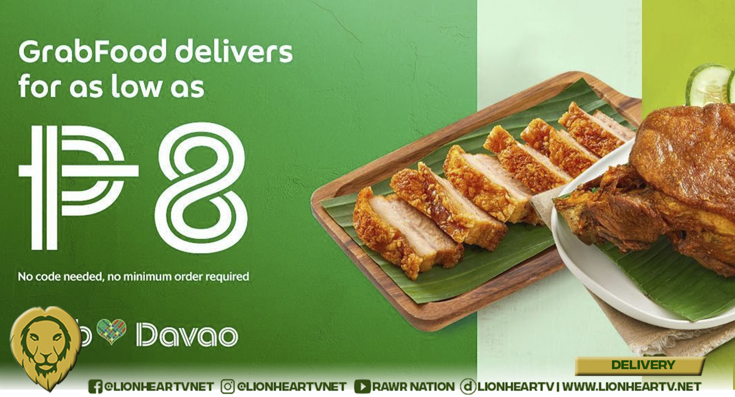 This is 8 Davao! GrabFood delivers your favorite dishes for as low as P8!