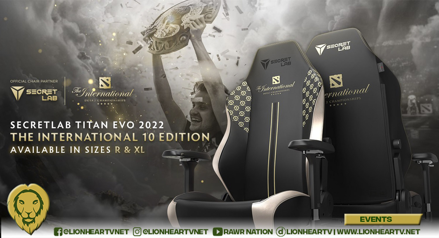 Secretlab returns as Official Chair Partner of The International 2021; TI-exclusive tournament chairs available for sale for the first time