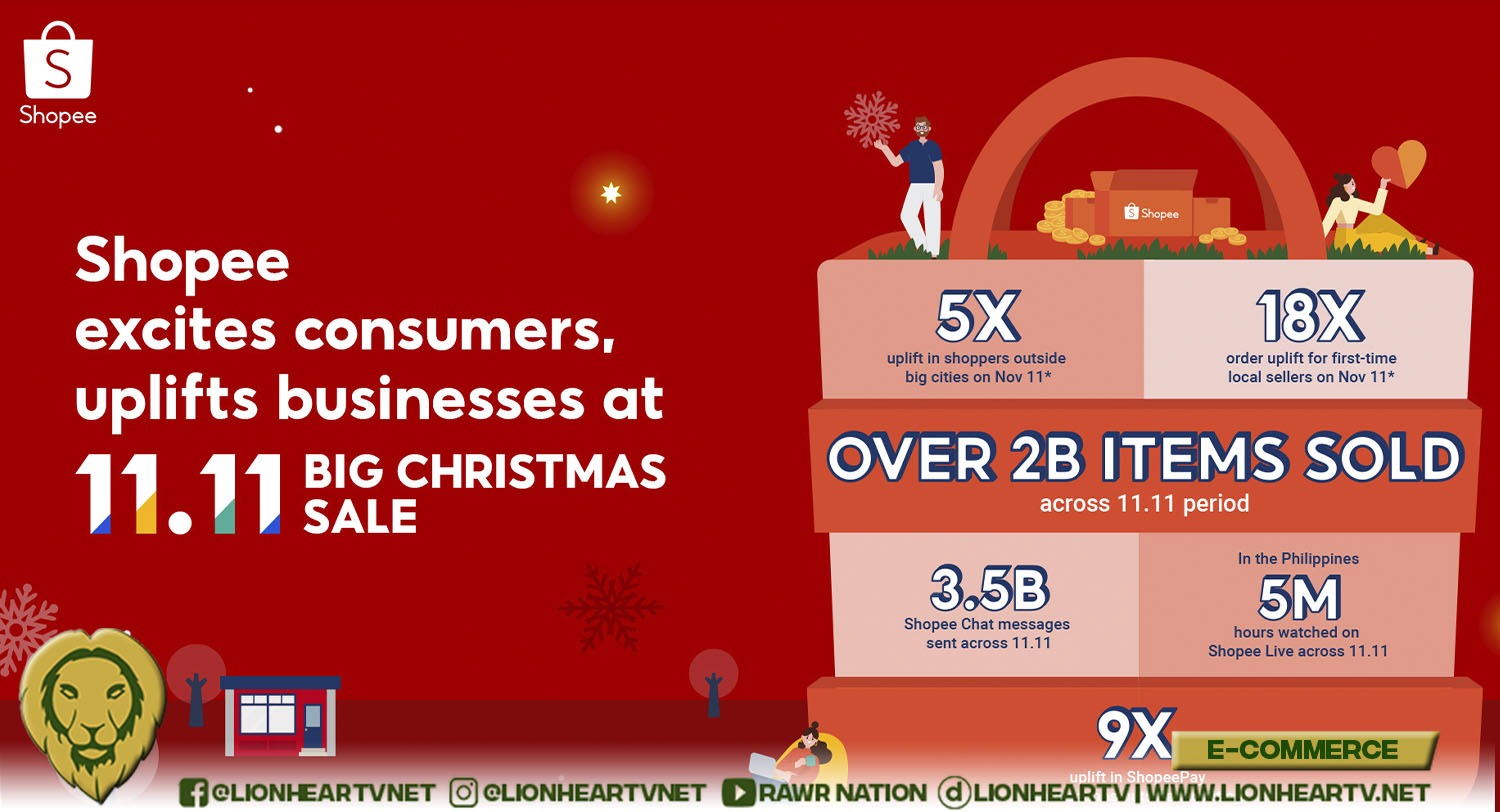 Shopee excites shoppers and uplifts businesses with new record of over 2 billion items sold across 11.11 Big Christmas Sale