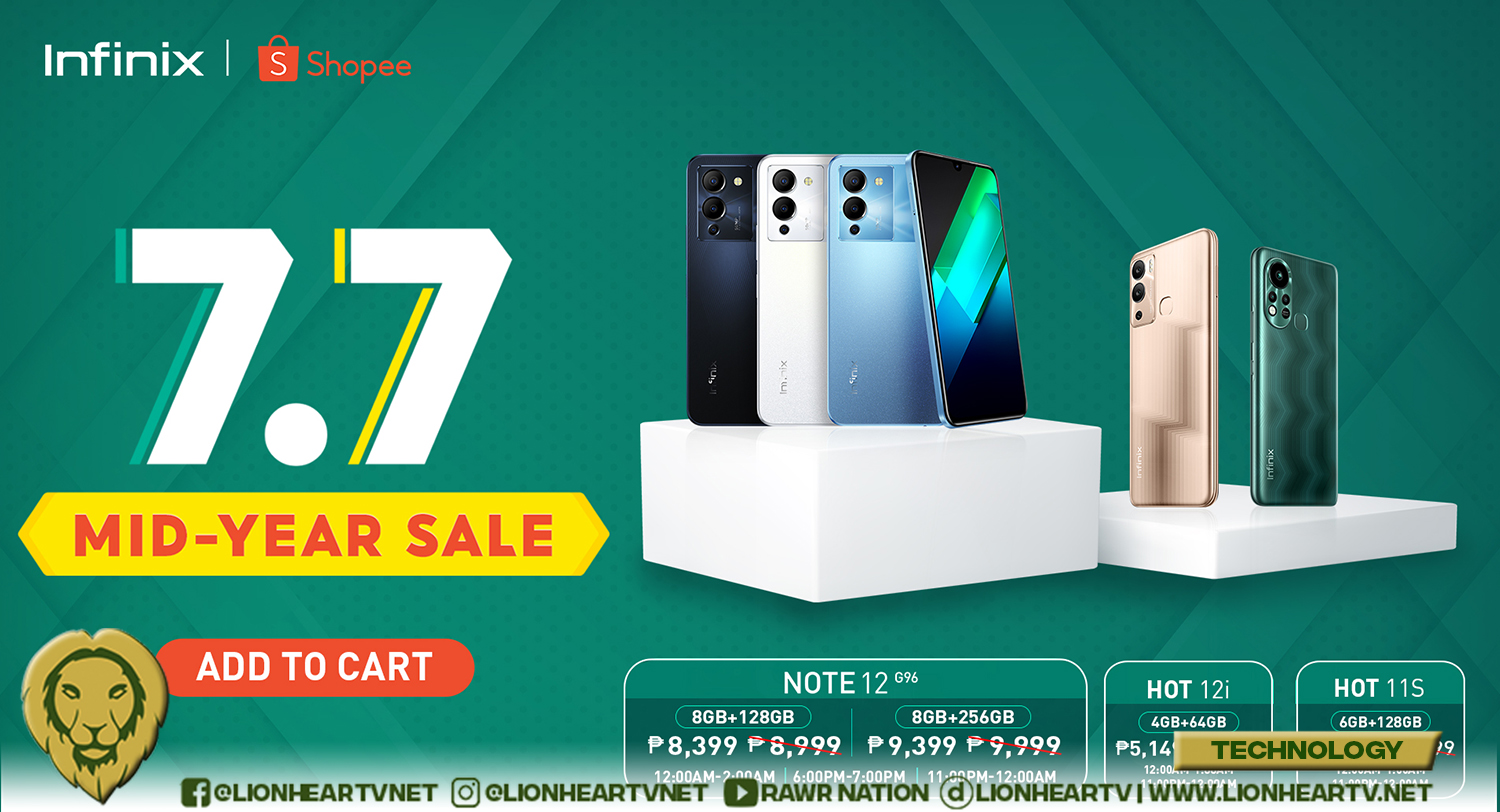 Get the latest Infinix NOTE 12 and more at Shopee’s 7.7 sale