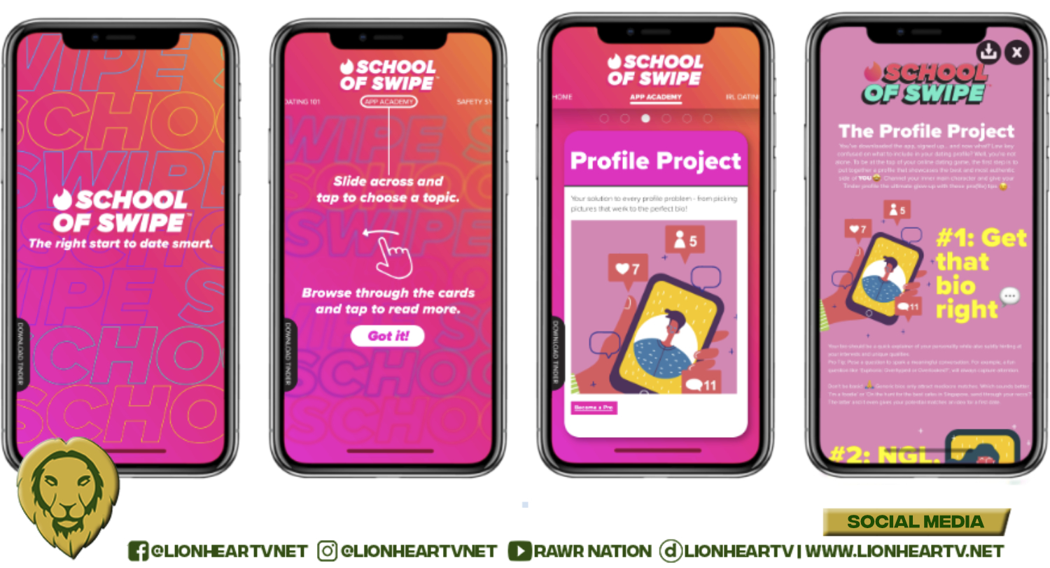Tinder launches School of Swipe™, a dating starter kit to help young adults in the Philippines navigate online dating in a fun and safe way