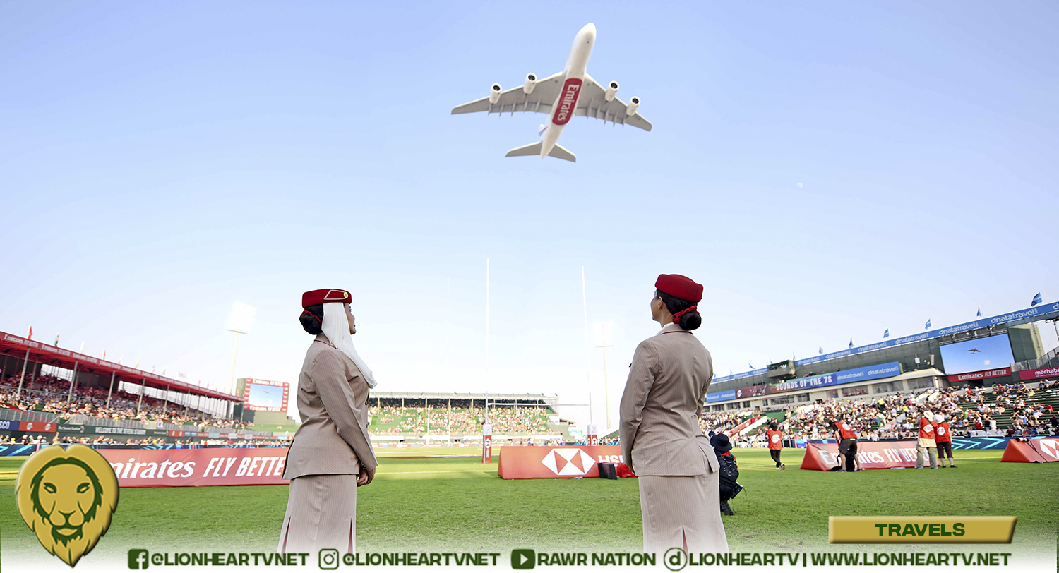 Emirates performs a National Day double flypast over the UAE’s biggest annual sports and entertainment festival