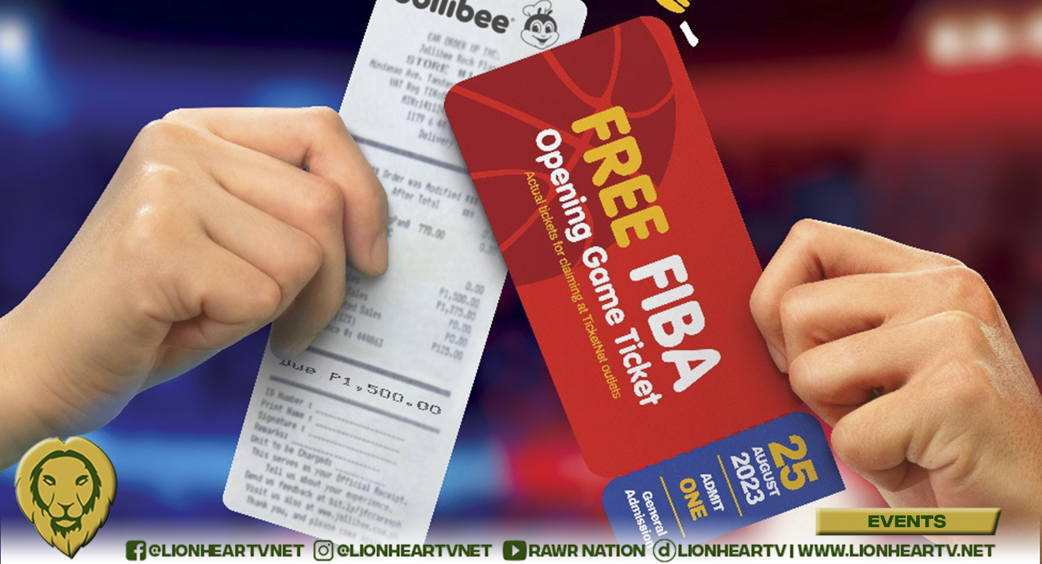 Jollibee is giving away FREE tickets to the FIBA Basketball World Cup 2023 Opening Game!