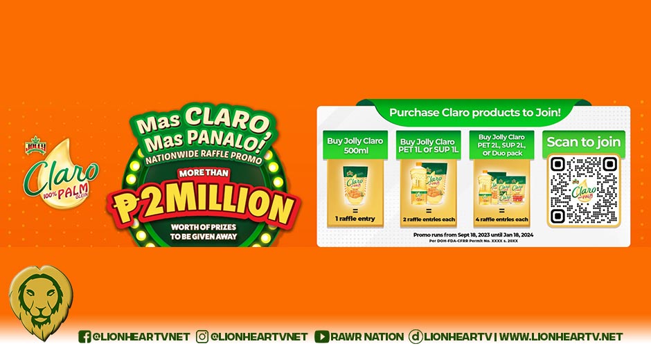 Win over P2 Million worth of prizes from Jolly Claro’s Mas Claro, Mas Panalo nationwide raffle