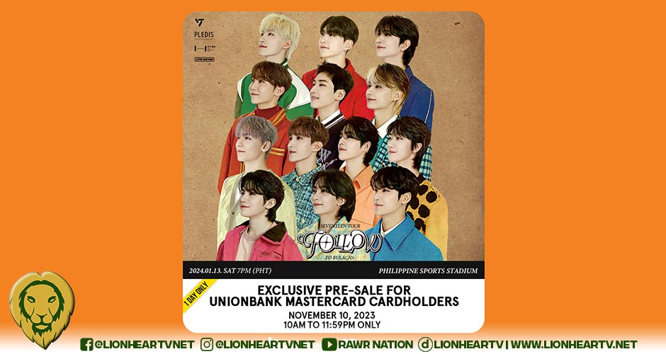 CARAT, Buy Your SEVENTEEN TOUR ‘FOLLOW’ TO BULACAN Tickets Early with Your UnionBank Mastercard Credit or Debit Card!