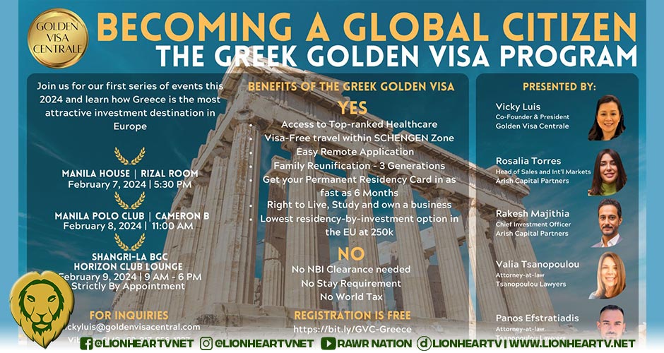 Golden Visa Centrale Unveils Greek Golden Visa Program, Offering Filipinos Prime Investment Opportunities