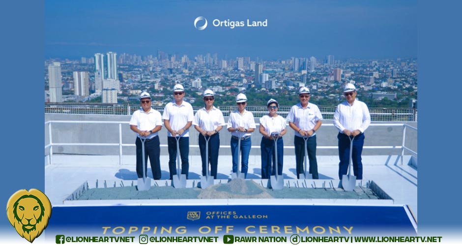 Ortigas Land’s Offices at The Galleon Tops Off