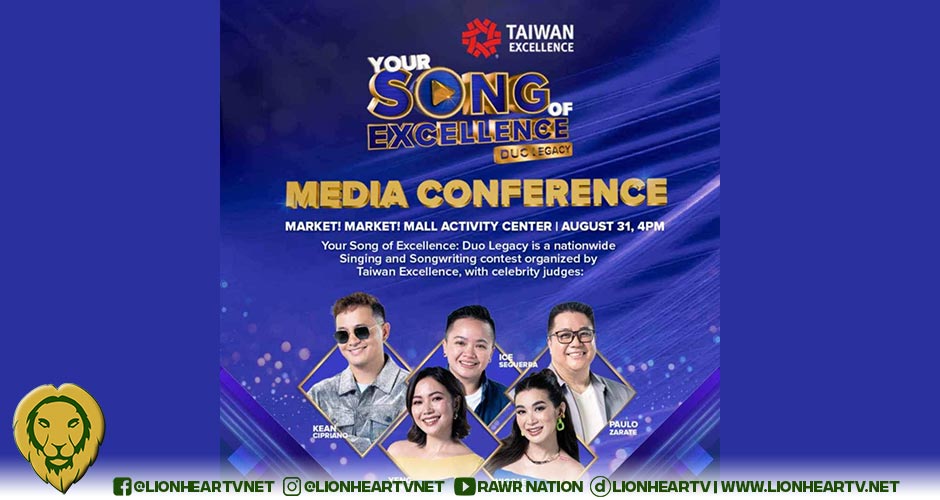 Taiwan’s ‘Your Song of Excellence: Duo Legacy’ Grand Finals to be staged at Market! Market!