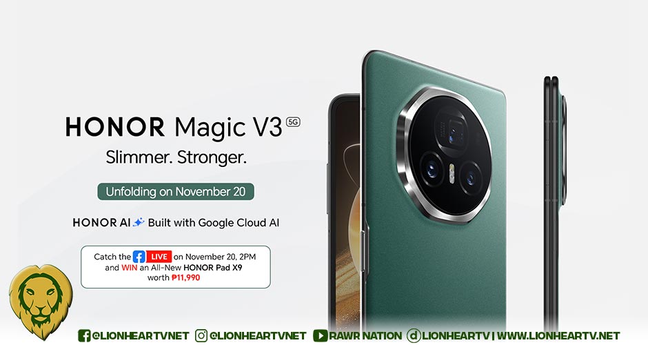 The World’s Thinnest and Strongest HONOR Magic V3 is Unfolding on November 20!