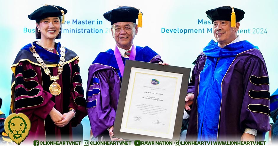 DMCI Chairman and President Isidro Consunji Receives Honorary Degree of Doctorate in Management from the Asian Institute of Management