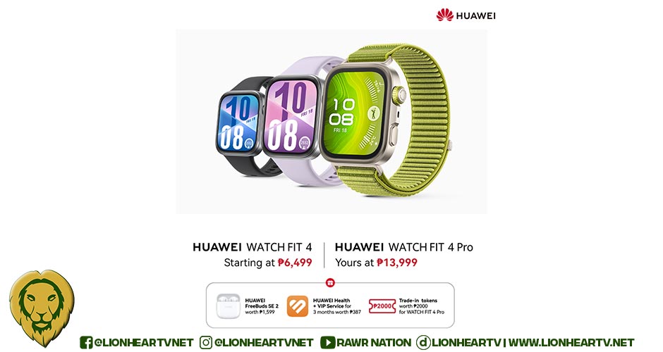Fuel Your Fitness with Pro-Level Sports Features on the Thin, Light HUAWEI WATCH FIT 4 Series, Starting at PHP 6,499