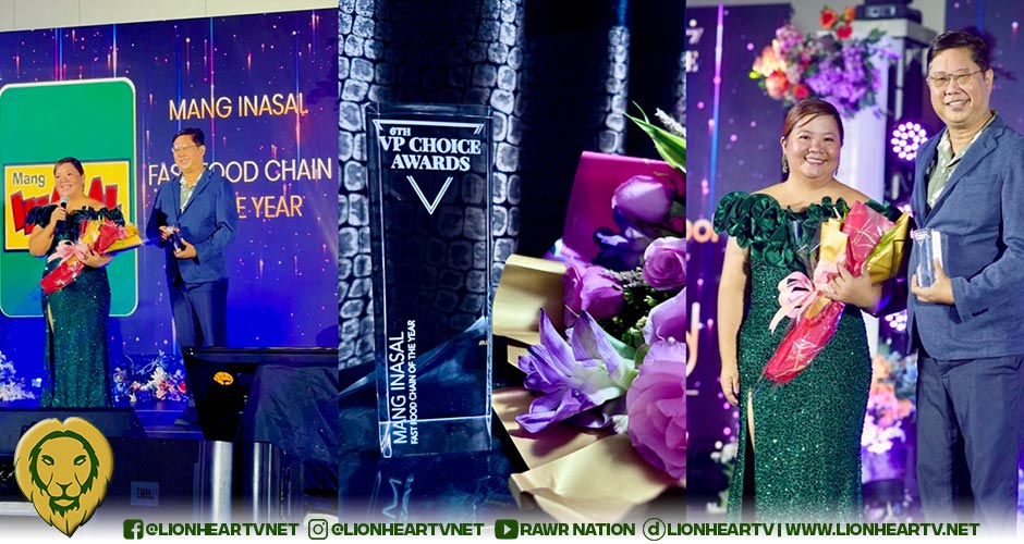 Mang Inasal wins Fast Food Chain of the Year at 6th VP Choice Awards