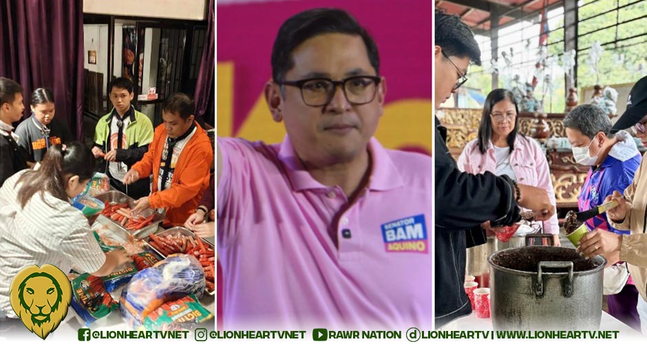 Sen. Bam Aquino, various groups establish soup kitchens, distribute hot meals