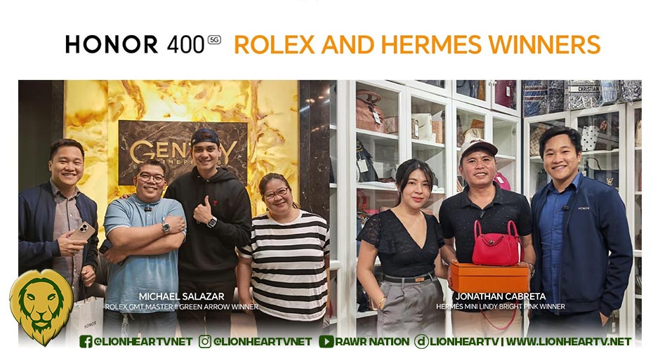 HONOR PH Officially Awards Rolex Watch and Hermes Bag to HONOR 400 5G Pre-order Giveaway Winners