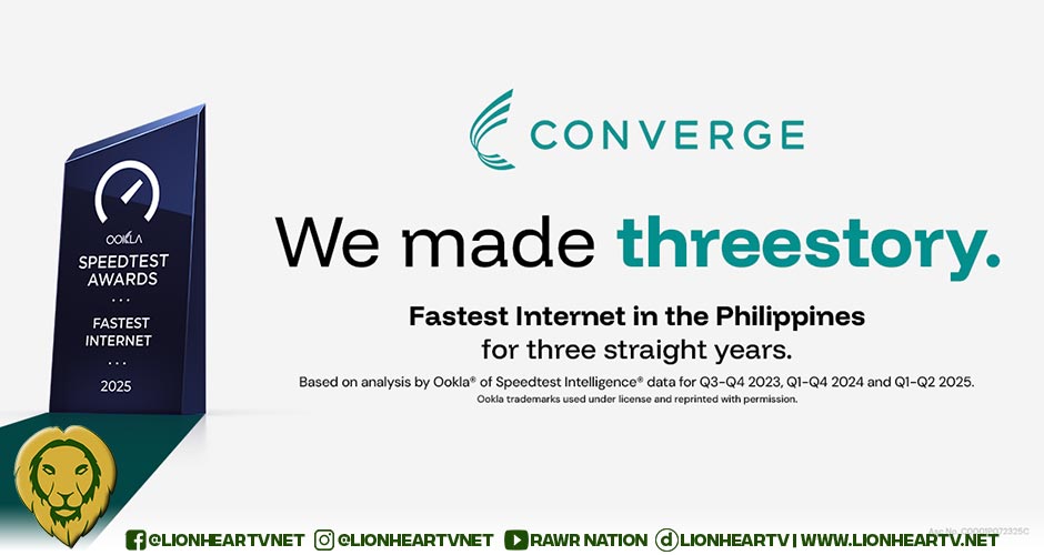Converge Secures Three-Peat at Ookla® Speedtest Awards, Dominating PH Broadband for Third Straight Year