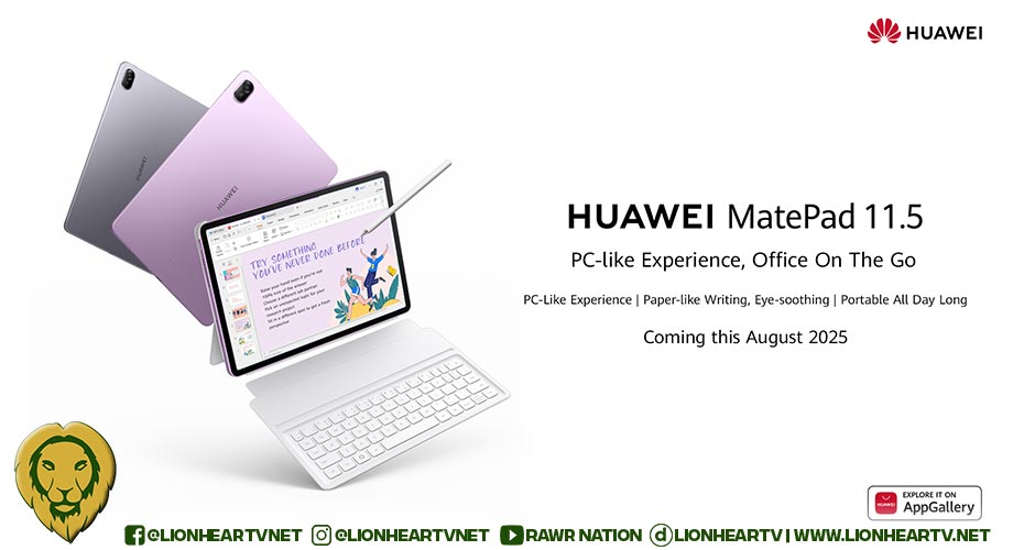 Take Big Leaps and Aspire More with PC-Like Performance and Nature-Like PaperMatte Display of the Sleek, Lightweight HUAWEI MatePad 11.5 (2025), Arriving Soon in the Philippines