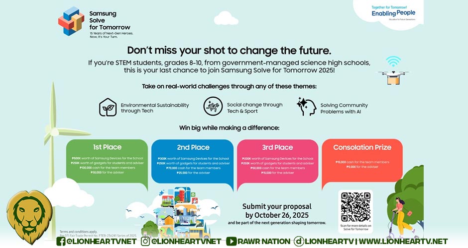 Last Call, Future Heroes: Submit Entries for Samsung’s Solve For Tomorrow 2025 by October 26