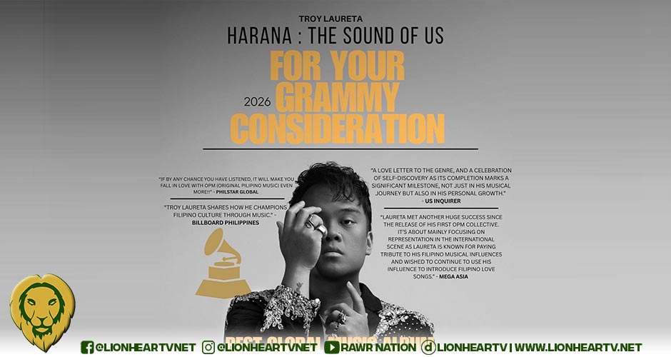 Troy Laureta’s ‘Harana: The Sound of Us’ album submitted for 2026 Grammys