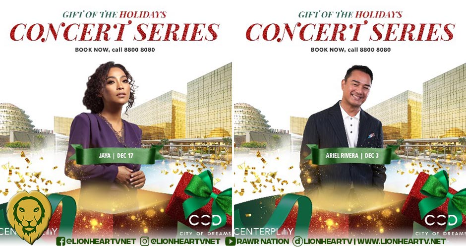 OPM Royalties Ariel Rivera and Jaya Headline December Concert Series at City of Dreams Manila’s CenterPlay