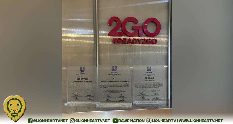 2GO Group Recognized by Unilever Philippines for Integrated Transport Solutions and Transport Partnership