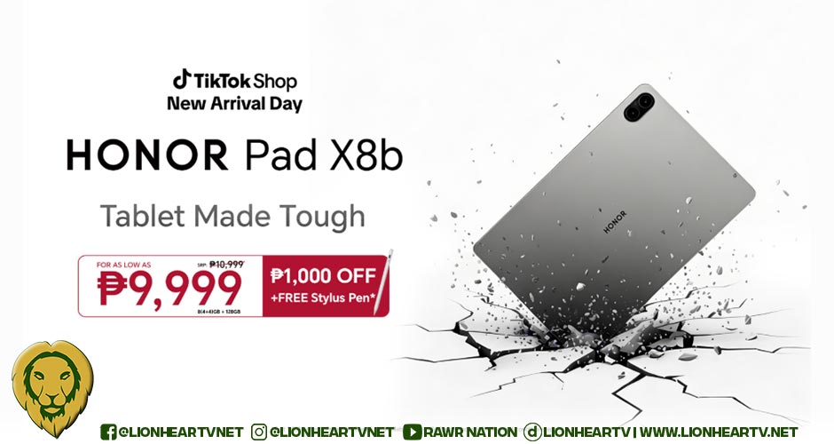 Tablet Made Tough: HONOR Pad X8b Now Available on TikTok Shop for Php 9,999!