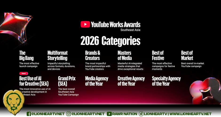 YouTube Works Awards Southeast Asia 2026 submissions now open