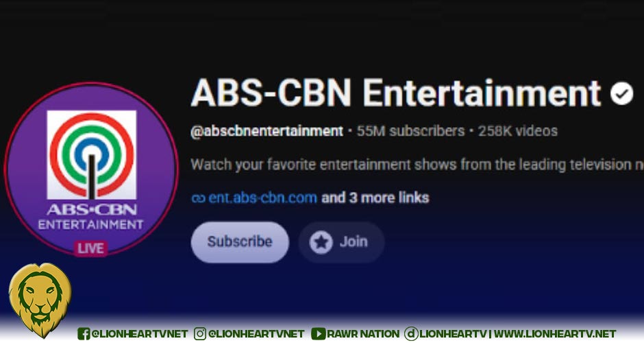 ABS-CBN Entertainment hits 55 Million YouTube subscribers, remains Southeast Asia’s Most Subscribed Media and Entertainment Channel