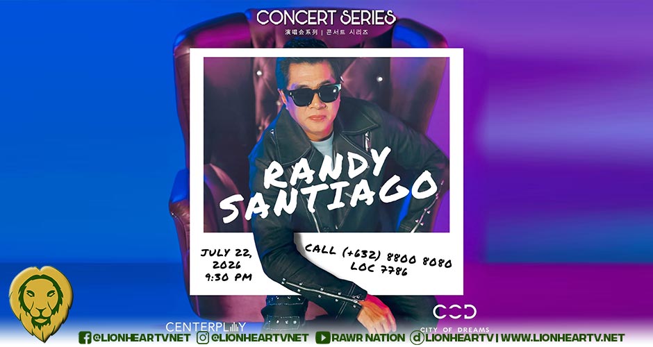 CenterPlay at City of Dreams Manila Celebrates the Timeless Music of the ’80s and ’90s with Randy Santiago