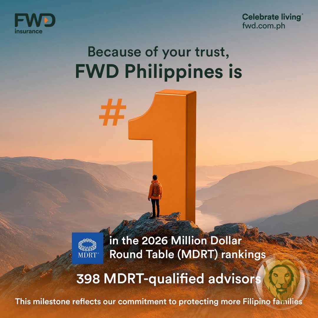 FWD Philippines secures number one position in the 2026 MDRT rankings ...