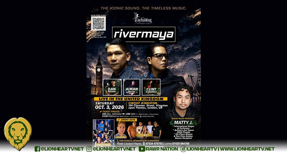 Rivermaya to headline two-city UK tour with Britain’s Got Talent finalist Matty J