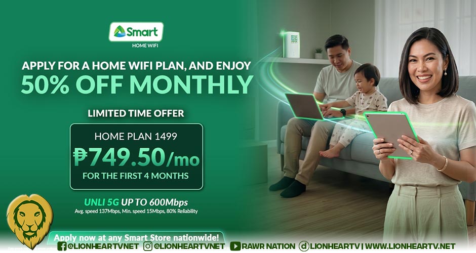 Smart Home WiFi Postpaid is now available at over 100 Smart Stores nationwide with a 50% discount offer